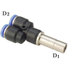 PWJ Plug-in Y Reducer Inch Tube Pneumatic Fitting