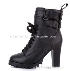 Winter high leather boots