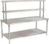 Kitchen YX-H30-2 Stainless Steel Catering Equipment / Work Table With Top Rack