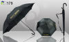 Straight golf umbrellas fiber frame and shaft EVA/rubber handle auto-open pongee fabric luxury