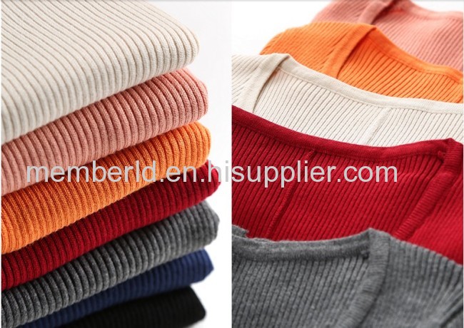 New Korean V collar long sleeved short slim sleeve head bottoming sweaters sweaters