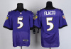 NFL Joe Flacco #5 Baltimore Ravens Game Jersey - Purple