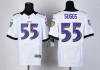 NFL Baltimore Ravens Terrell Suggs #55 Game White Jersey