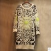 Korean head of long sleeved long sections of a sweater dress knit coat