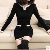 Korean cultivating long knit shirt jacket 2013 new sets of head women sweater and flannel