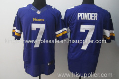 NFL Christian Ponder #7 Minnesota Vikings Elite Player Jersey - White/Purple