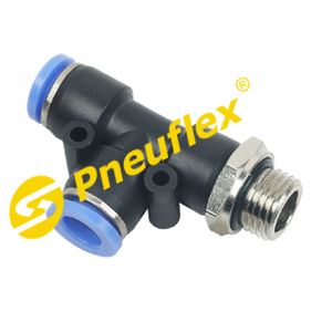 PD-G Male Run Tee One Touch Tube Fittings with O-ring