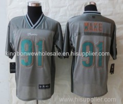 2013 New NFL Miami Dolphins 91 Wake Grey Vapor Elite Jerseys