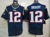 NFL New England Patriots 12 Brady Blue Elite Jersey