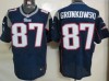 New England Patriots 87 Gronkowski Blue Elite Jersey, NFL Jersey, NFL Football Jersey