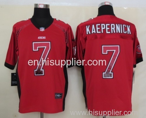 San Francisco 49ers 7 Kaepernick Drift Fashion Red Elite Jerseys, NFL Jersey