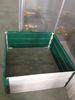 Outdoor Flower Metal Garden Box / Steel Raised Garden Beds Green / Silver