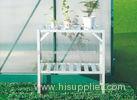 Sunor Eco Friendly Greenhouse Spares and Accessories / Silver 2 Tier Metal Flower Shelf