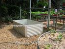Silver Portable Steel Raised Garden Beds / Metal Garden Bed For Flower / Veggies