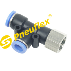 PDF-G Female Run Tee One Touch Tube Fittings with O-ring