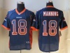 2013 NEW NFL Football Jersey Denver Broncos 18 Manning Drift Fashion Blue Elite Jersey