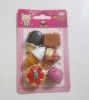 6 Kawaii Food Erasers Set