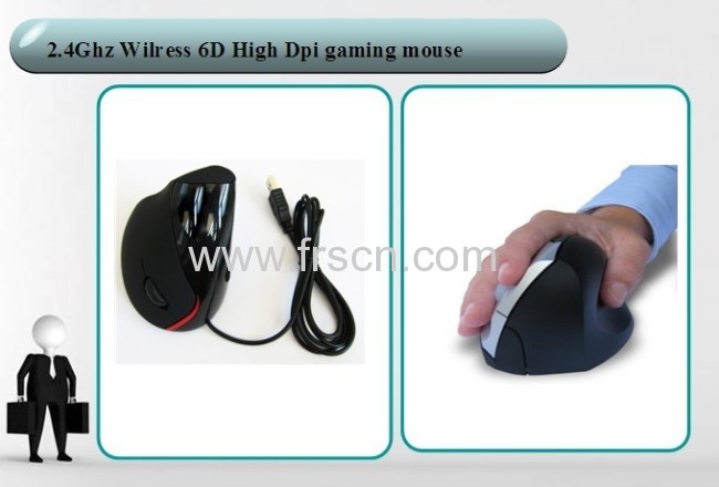 human Vertical mouse ergonomic design big thumb wireless mouse
