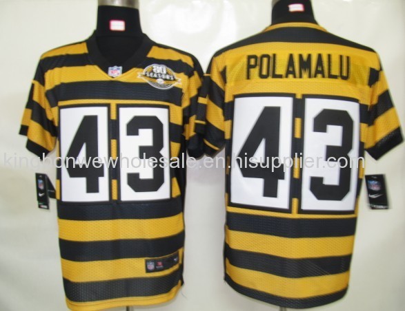 2013 NEW NFL Jersey, Pittsburgh Steelers 43# Polamalu Drift Fashion Gold Elite Jerseys