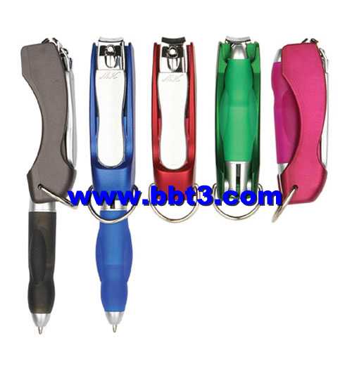 Promotion ballpoint pen with nail scissors