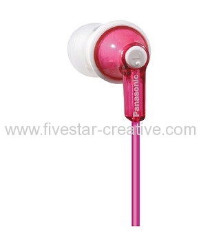 Panasonic RP-HJE120 Wired Stereo Earphone Earbuds Pink with 3 Pairs Earbuds
