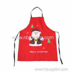 Polyester Christmas Apron with Santa printed