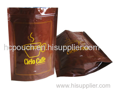 Food packaging stand up with zipper bags
