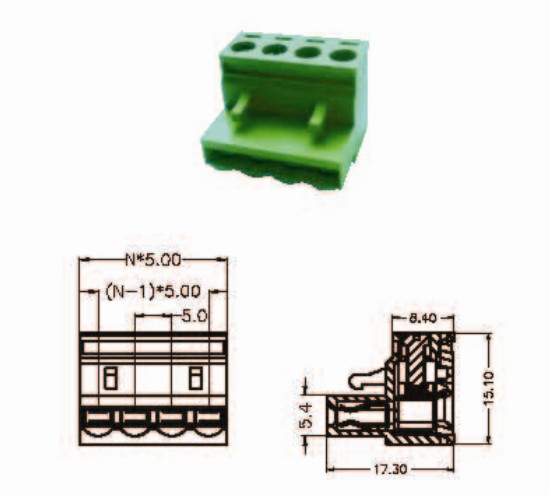 Wholesale of China Pluggable Screw Terminal Block for 5.0mm connection--from KaiFeng Electronic Co.,Ltd.