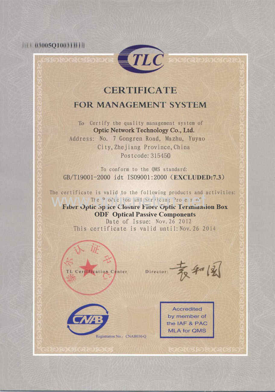 Management System Certificate