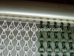 Chainmail curtain with rings for straight, curved and round curtains