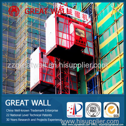 China Well-known Trademark SC200/200 Construction Elevator