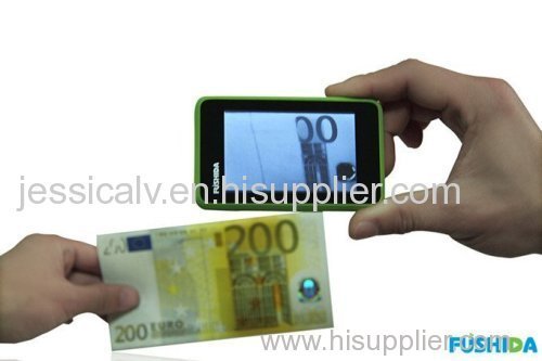 GBP Mini Infrared Money Detector With Large LCD Screen , Lithium Battery