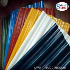 Color coated corrugated steel sheet