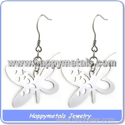 stainless steel butterfly earrings