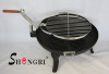 Shengri fire pit with stainless steel grill