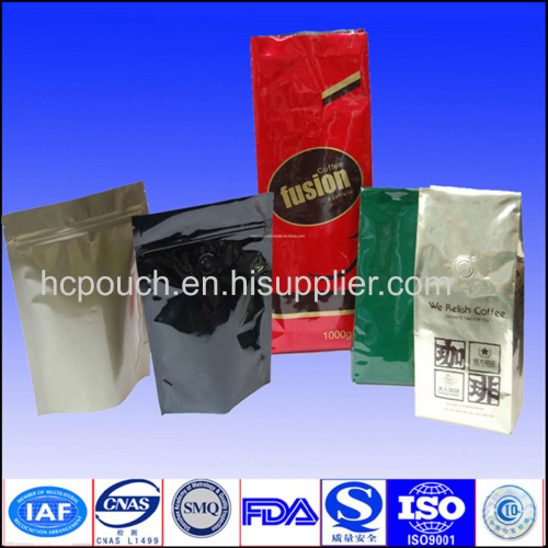 plastic aluminum foil coffee pouch