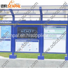 Outdoor bus digital signage with waterproof enclosure