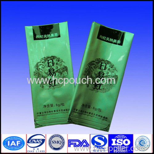 high quality custom aluminum foil tea package bag