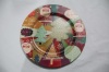 chrismas plastic plate /charge plate