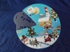 Plastic round shape Christmas hangs decoration