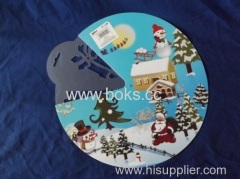 Plastic round shape Christmas hangs decoration