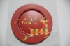 chrismas plastic plate /charge plate