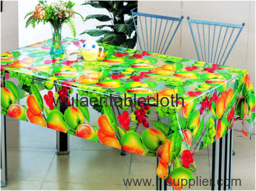 Fruit tansparent plastic table cover