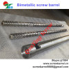 Bimetallic extruder screw and barrel