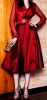 a long sleeve red dress with most comfortable material quality