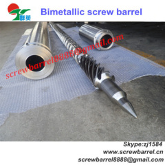 Bimetallic screw shaft barrel for plastic