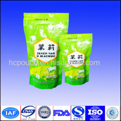 plastic bags for tea packaging with zipper