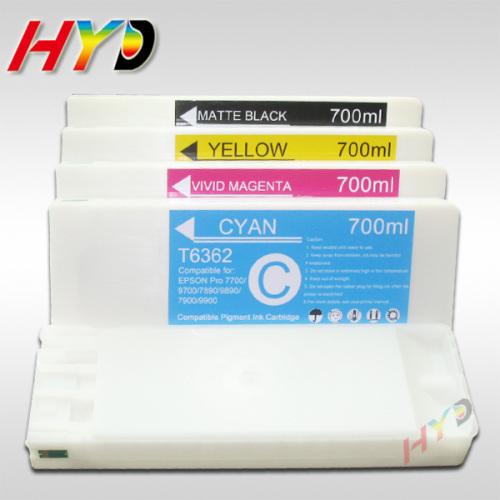700ml compatible ink cartridges for Epson Pro 7700/9700 ink cartridges with pigment ink & chips
