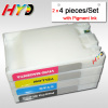 (4 pieces/set, 2 sets/lot) 220ml compatible ink cartridges for Epson 7400 9400 ink cartridges with pigment ink & chips