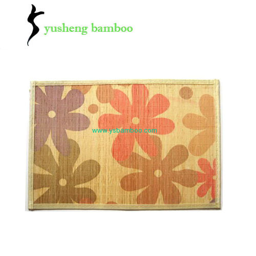 Color printing bamboo mats